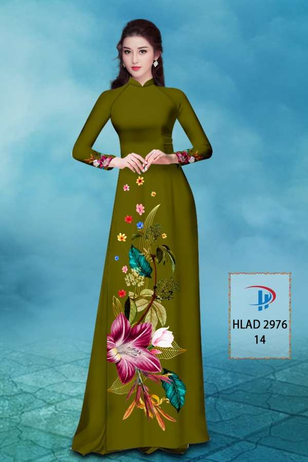 Vải Áo Dài Hoa In 3D AD HLAD2976 71